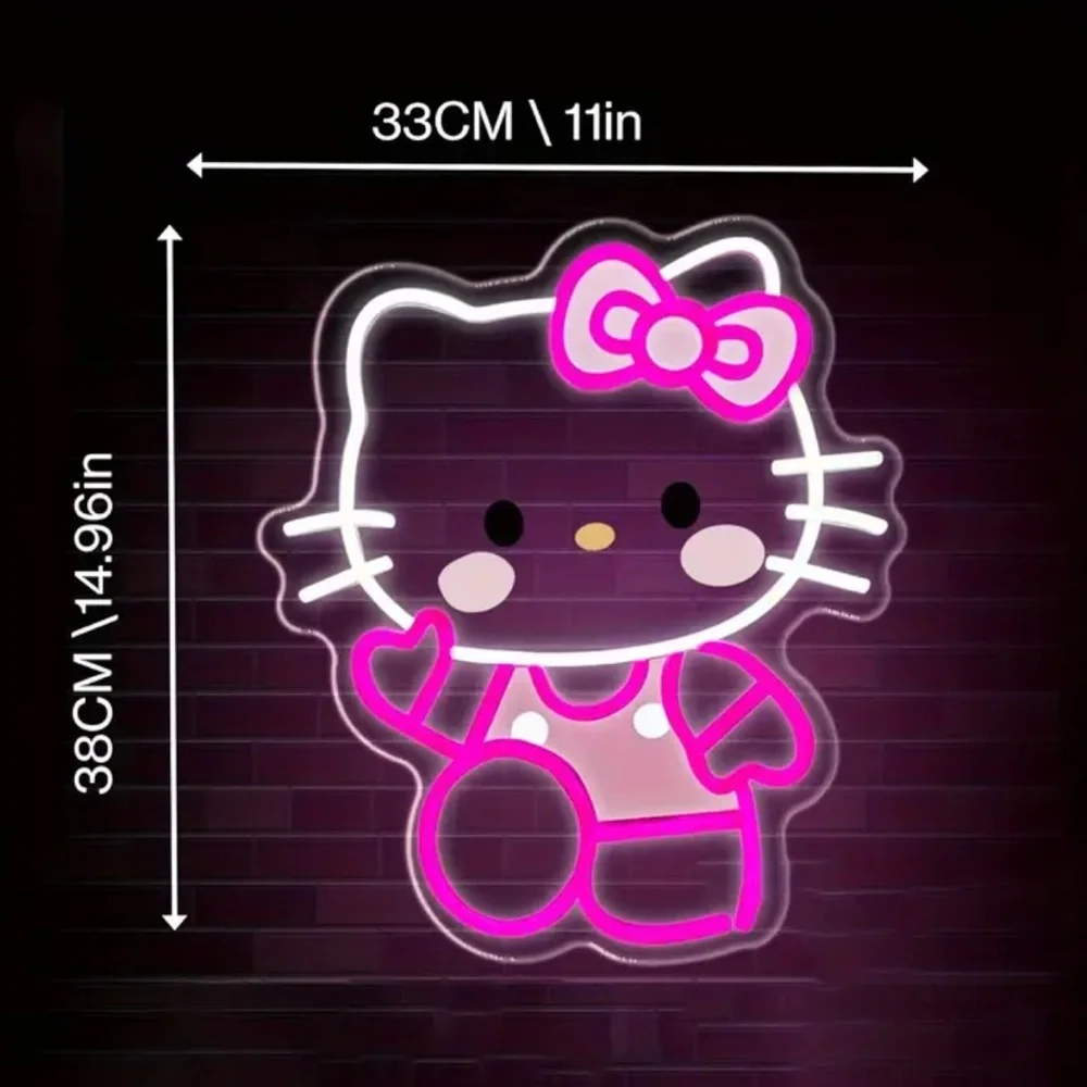 Hello Kitty Pink Neon Wall Decor - Picture 2 of 2